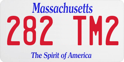 MA license plate 282TM2
