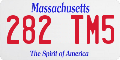 MA license plate 282TM5