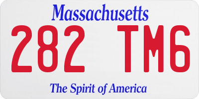 MA license plate 282TM6
