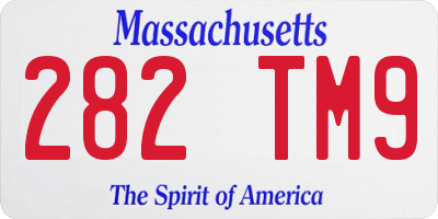 MA license plate 282TM9