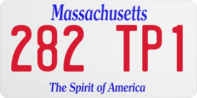 MA license plate 282TP1