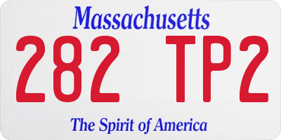 MA license plate 282TP2