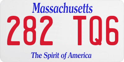 MA license plate 282TQ6
