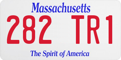 MA license plate 282TR1