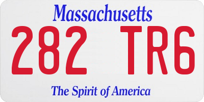 MA license plate 282TR6