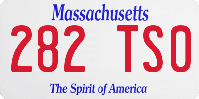 MA license plate 282TS0