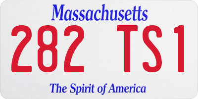 MA license plate 282TS1
