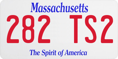 MA license plate 282TS2