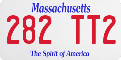 MA license plate 282TT2