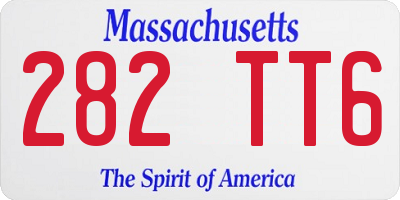MA license plate 282TT6