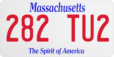 MA license plate 282TU2