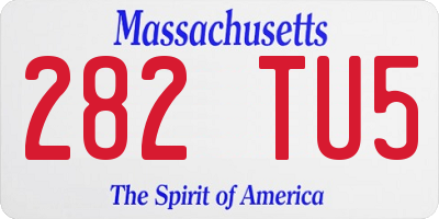 MA license plate 282TU5