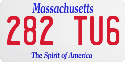 MA license plate 282TU6