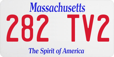 MA license plate 282TV2