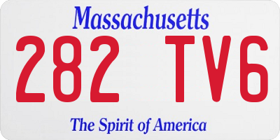 MA license plate 282TV6