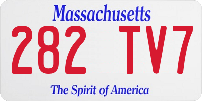 MA license plate 282TV7