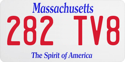 MA license plate 282TV8