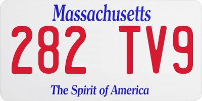 MA license plate 282TV9