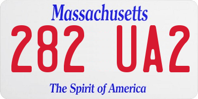 MA license plate 282UA2