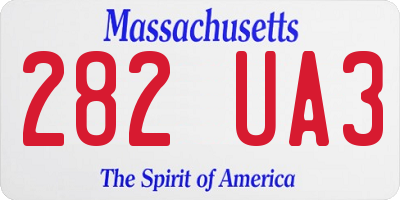 MA license plate 282UA3