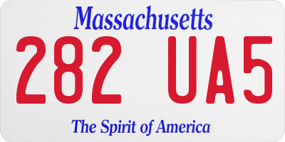 MA license plate 282UA5