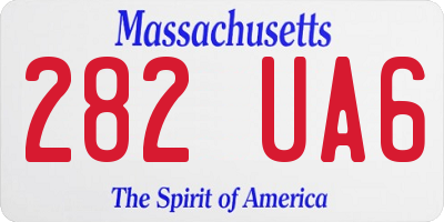 MA license plate 282UA6