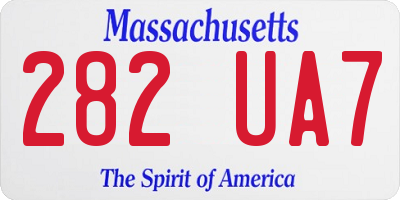 MA license plate 282UA7