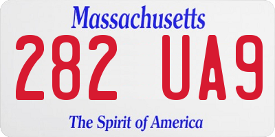 MA license plate 282UA9