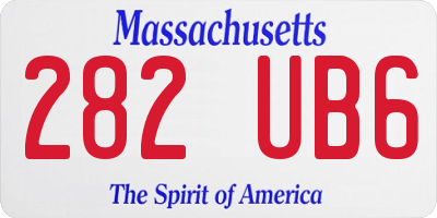 MA license plate 282UB6