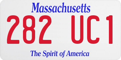 MA license plate 282UC1