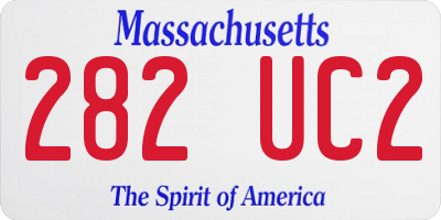 MA license plate 282UC2