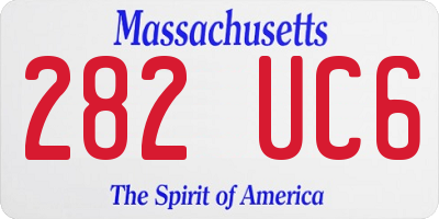 MA license plate 282UC6