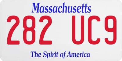 MA license plate 282UC9