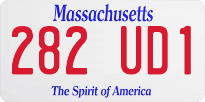 MA license plate 282UD1