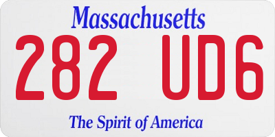 MA license plate 282UD6