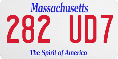 MA license plate 282UD7
