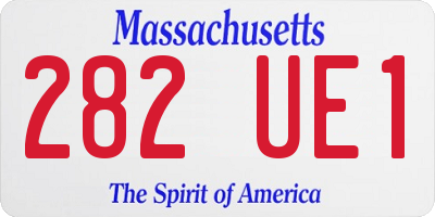 MA license plate 282UE1