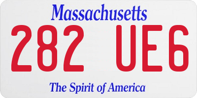 MA license plate 282UE6