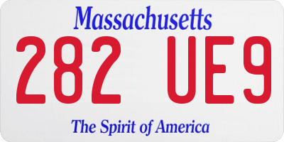 MA license plate 282UE9