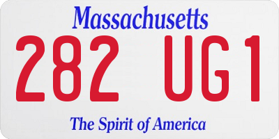 MA license plate 282UG1