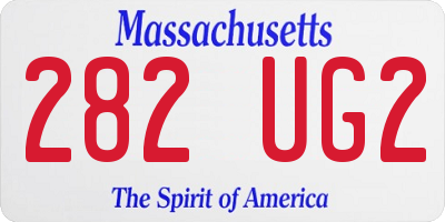 MA license plate 282UG2