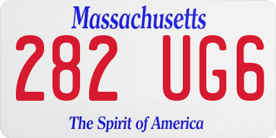 MA license plate 282UG6