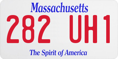 MA license plate 282UH1