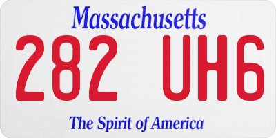 MA license plate 282UH6