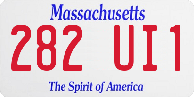 MA license plate 282UI1