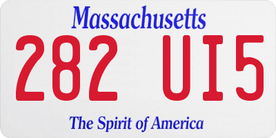 MA license plate 282UI5