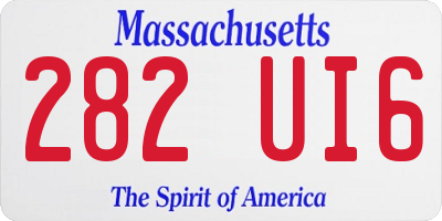 MA license plate 282UI6