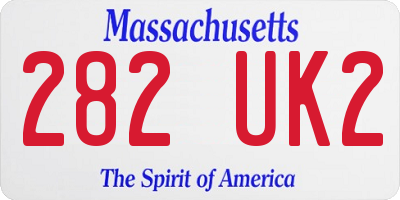 MA license plate 282UK2