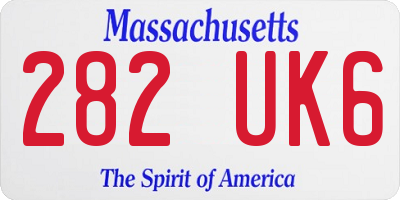 MA license plate 282UK6