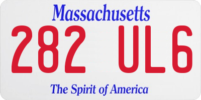 MA license plate 282UL6
